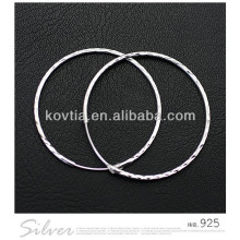 China hottest large 925 sterling silver hoop earrings